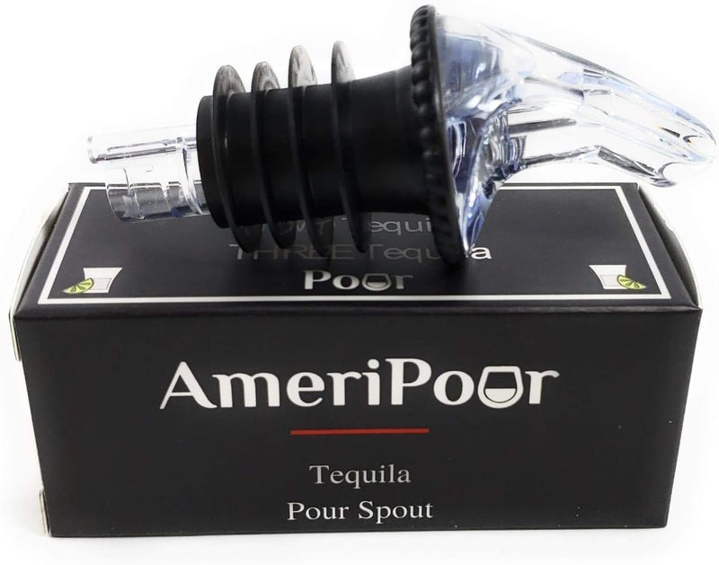 AmeriPour موزع سريع - فوهة صب باترون - مصنوعة 100% في الولايات المتحدة الأمريكية. فوهات بار تتدفق بحرية ولا تتسرب - لا تشققات، فقط صب كوكتيل سلس في كل مرة. (شفاف) - Image 1